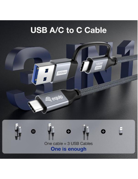 2 IN 1 USB 3.2 GEN 2X2 C TO C 3M