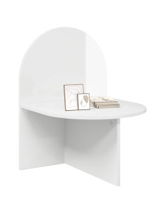 Comodino Bianco Lucido 48 x 49 x 65 cm Legno ingegnerizzato 2