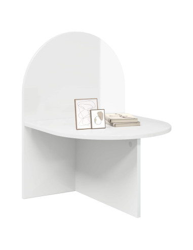 Comodino Bianco Lucido 48 x 49 x 65 cm Legno ingegnerizzato