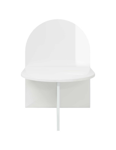 Comodino Bianco Lucido 48 x 49 x 65 cm Legno ingegnerizzato