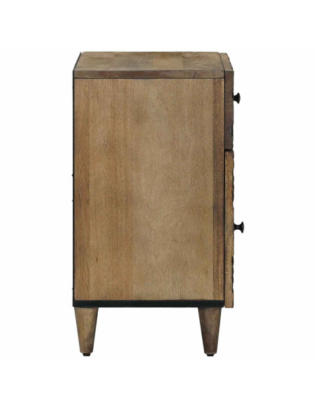Mobiletto da Letto con cassetto Marrone 50 x 33 x 60 cm