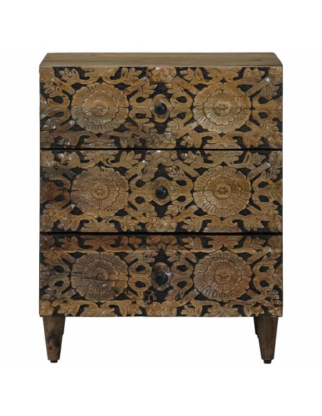 Mobiletto da Letto con cassetto Marrone 50 x 33 x 60 cm