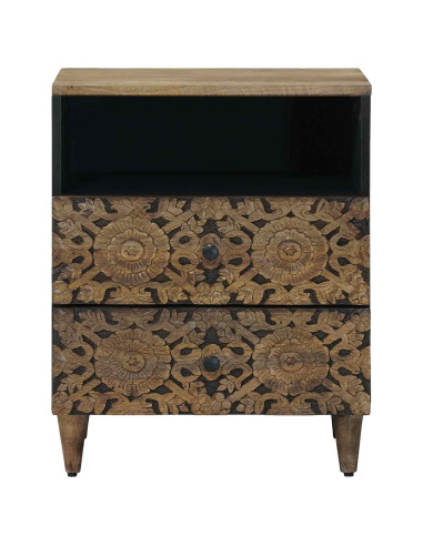 Mobiletto da Letto con cassetto Marrone 50 x 33 x 60 cm