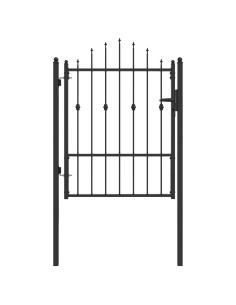 Cancello per recinzione HORST 100 x 125 cm Metallo Nero 2