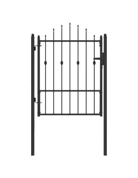 Cancello per recinzione HORST 100 x 125 cm Metallo Nero