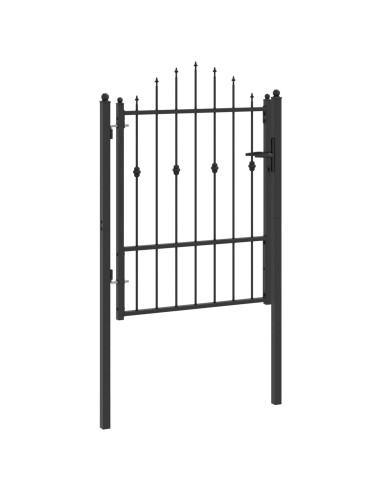 Cancello per recinzione HORST 100 x 125 cm Metallo Nero