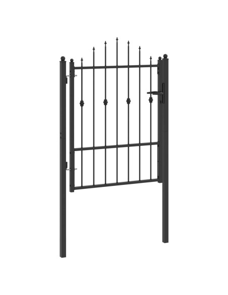 Cancello per recinzione HORST 100 x 125 cm Metallo Nero