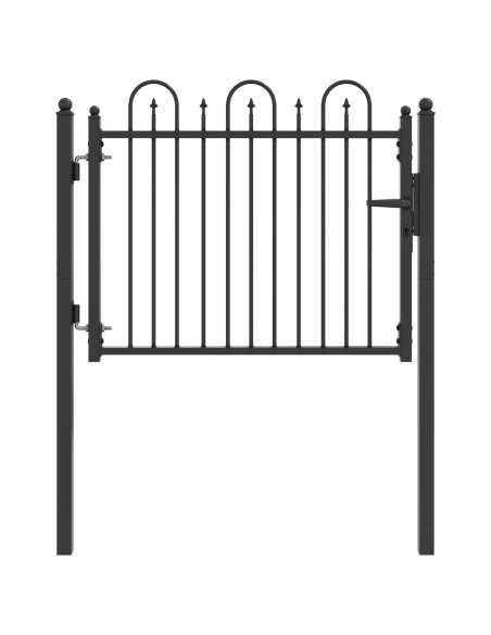 Cancello per recinzione HORST 100 x 75 cm Metallo Nero