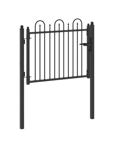 Cancello per recinzione HORST 100 x 75 cm Metallo Nero
