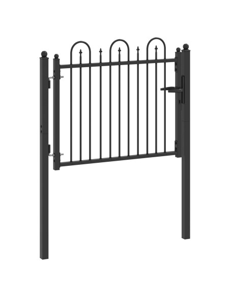 Cancello per recinzione HORST 100 x 75 cm Metallo Nero