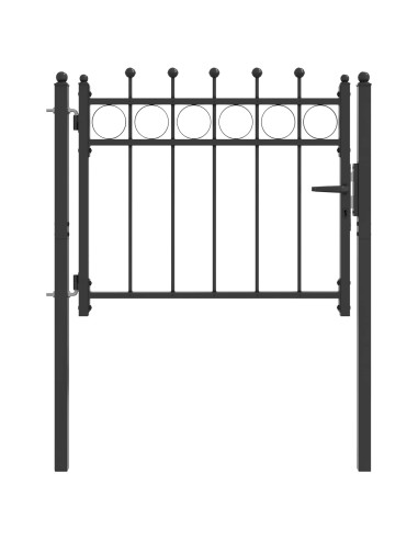 Cancello per recinzione HORST 100 x 75 cm Metallo Nero