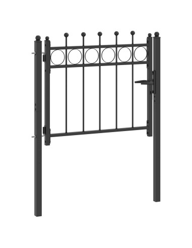 Cancello per recinzione HORST 100 x 75 cm Metallo Nero