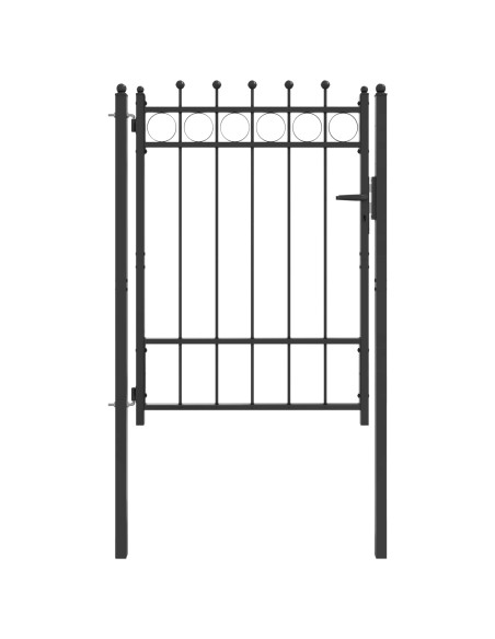 Cancello per recinzione HORST 100 x 125 cm Metallo Nero