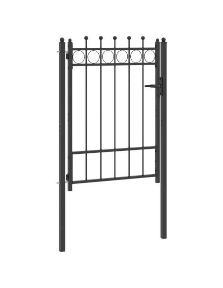 Cancello per recinzione HORST 100 x 125 cm Metallo Nero