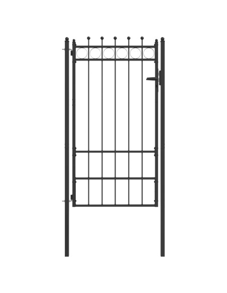 Cancello per recinzione HORST 100 x 175 cm Metallo Nero