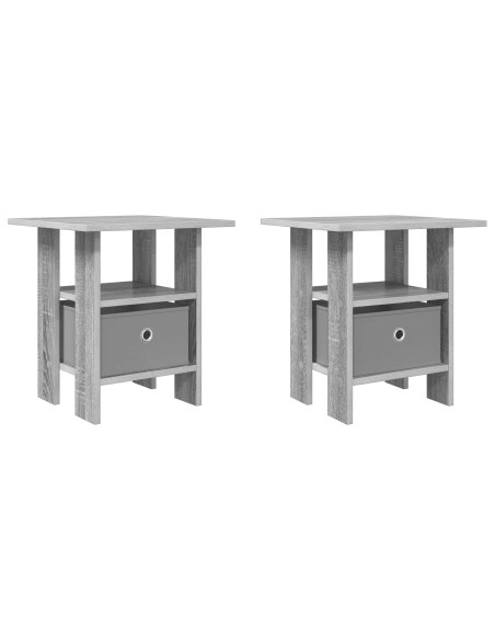Comodino 2 pcs Grigio Sonoma 41 x 40 x 45 cm Legno multistrato