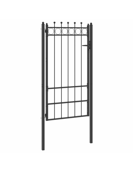Cancello per recinzione HORST 100 x 175 cm Metallo Nero