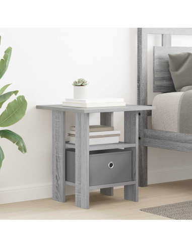 Comodino 2 pcs Grigio Sonoma 41 x 40 x 45 cm Legno multistrato