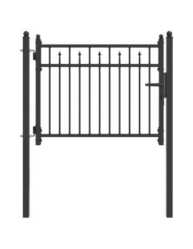 Cancello per recinzione HORST 100 x 75 cm Metallo Nero