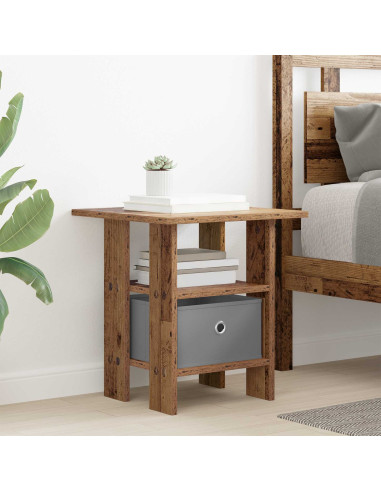 Comodino 2 pcs Legno vecchio 41 x 40 x 45 cm Legno multistrato