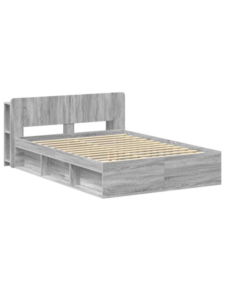 Telaio del letto con storage Sonoma grigio 150 x 200 cm