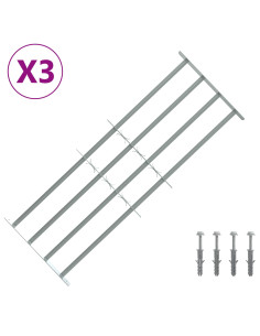 Griglia di sicurezza per finestre con 4 barre trasversali 3 pcs 2