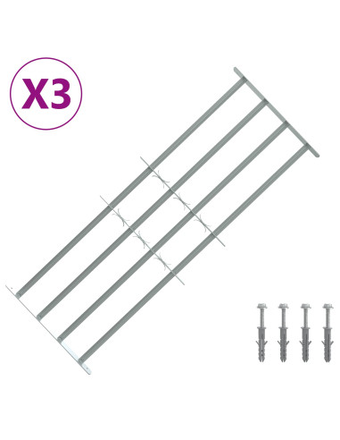 Griglia di sicurezza per finestre con 4 barre trasversali 3 pcs