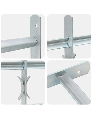 Griglia di sicurezza per finestre con 4 barre trasversali 3 pcs
