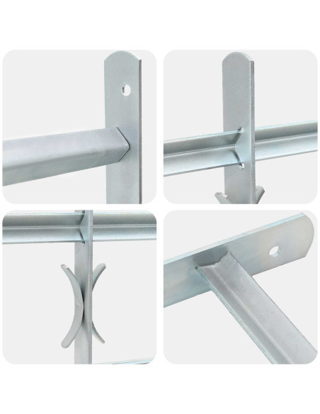 Griglia di sicurezza per finestre con 4 barre trasversali 3 pcs