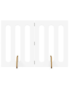 Recinto pieghevole per animali 2 pcs Bianco 100,5 x 38 x 70 cm 2