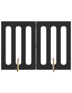 Recinto pieghevole per animali 2 pcs Rovere Nero 2