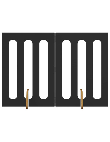 Recinto pieghevole per animali 2 pcs Rovere Nero