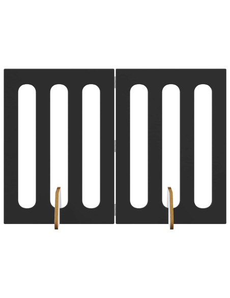 Recinto pieghevole per animali 2 pcs Rovere Nero