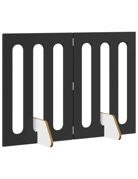 Recinto pieghevole per animali 2 pcs Rovere Nero