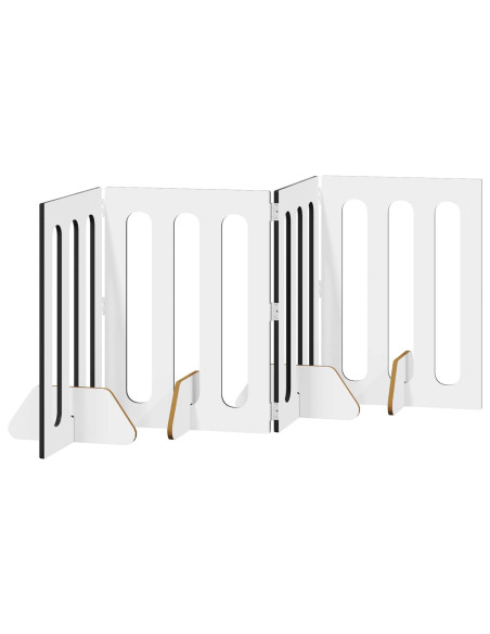 Recinto pieghevole per animali 4 pcs Rovere Nero