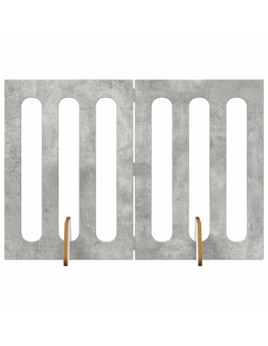 Recinto pieghevole per animali 2 pcs Grigio Cemento