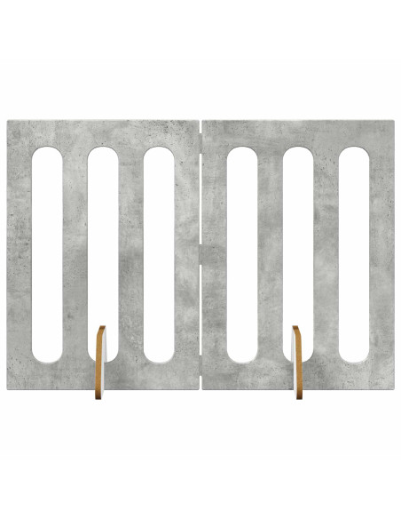Recinto pieghevole per animali 2 pcs Grigio Cemento