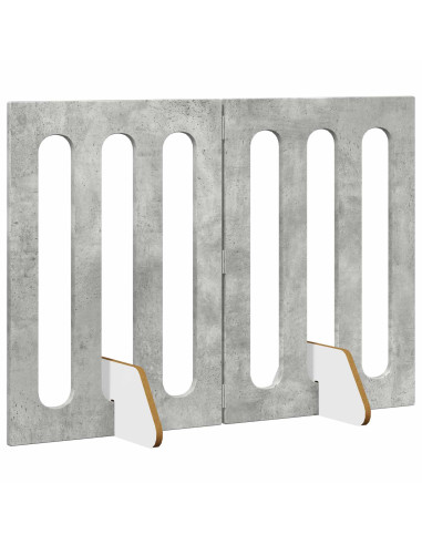 Recinto pieghevole per animali 2 pcs Grigio Cemento