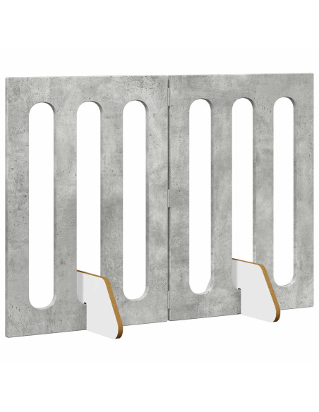 Recinto pieghevole per animali 2 pcs Grigio Cemento