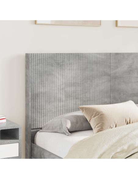 Struttura del letto con stoccaggio e testata Grigio Cemento