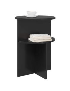 Tavolo laterale Rovere Nero Ø 39,5 x 55 cm Legno ingegnerizzato 2