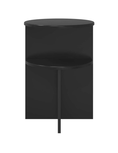 Tavolo laterale Rovere Nero Ø 39,5 x 55 cm Legno ingegnerizzato