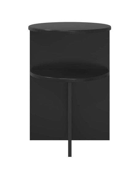 Tavolo laterale Rovere Nero Ø 39,5 x 55 cm Legno ingegnerizzato