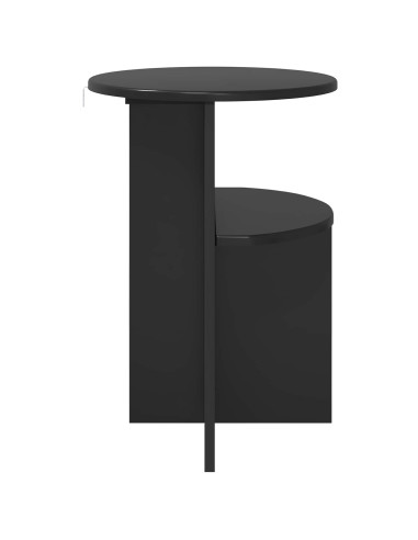 Tavolo laterale Rovere Nero Ø 39,5 x 55 cm Legno ingegnerizzato