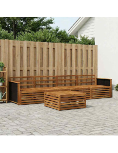 Set di divani da esterno 5 pcs Naturale