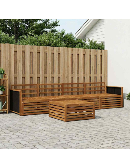 Set di divani da esterno 5 pcs Naturale