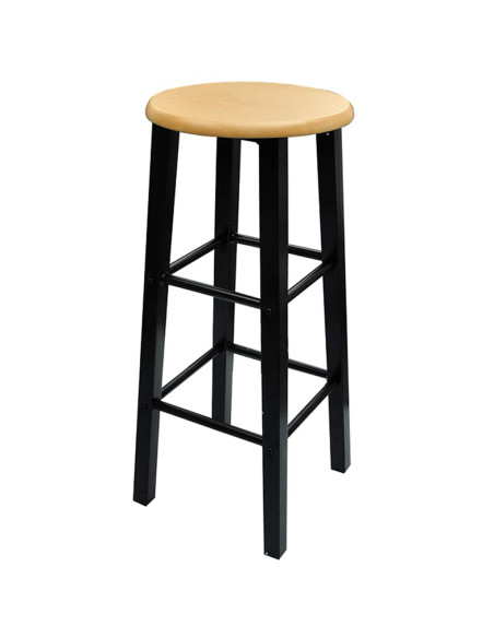 Tavolo e Sgabelli da Bar Set 3 pz in Legno e Acciaio