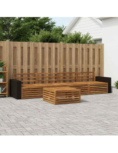 Set di divani da esterno 5 pcs Naturale