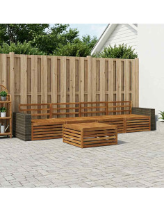 Set di divani da esterno 5 pcs Naturale