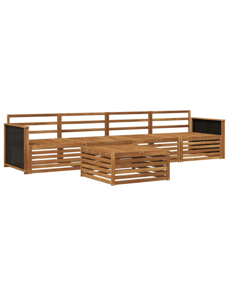 Set di divani da esterno 5 pcs Naturale
